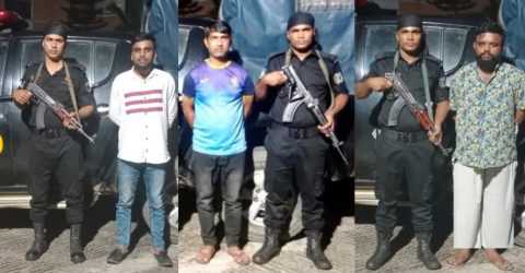 র‍্যাব-৯ এর হাতে রাজু,শাহীদ,আবদুল্লাহ গ্রেফতার